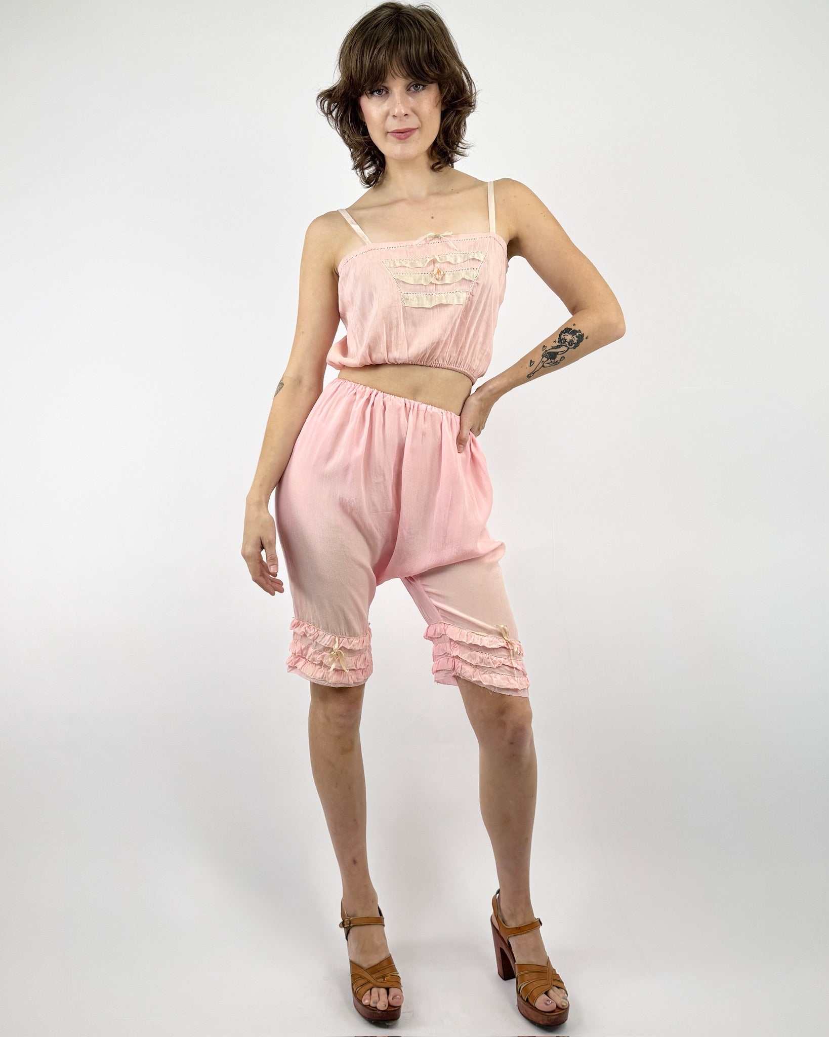 Powder Puff 20s Pink Silk Bloomers