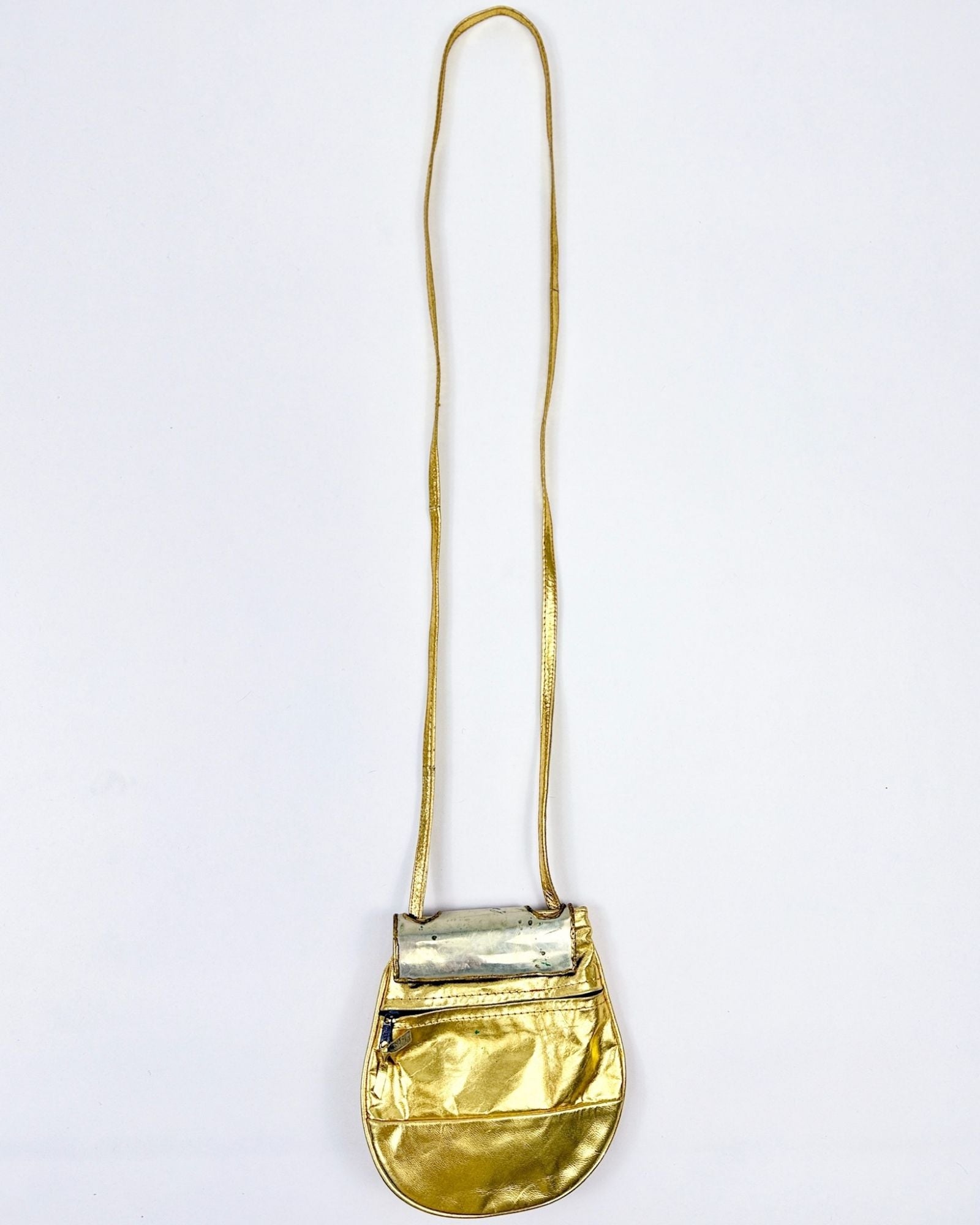 80s Gold Brutalist Crystal Bag