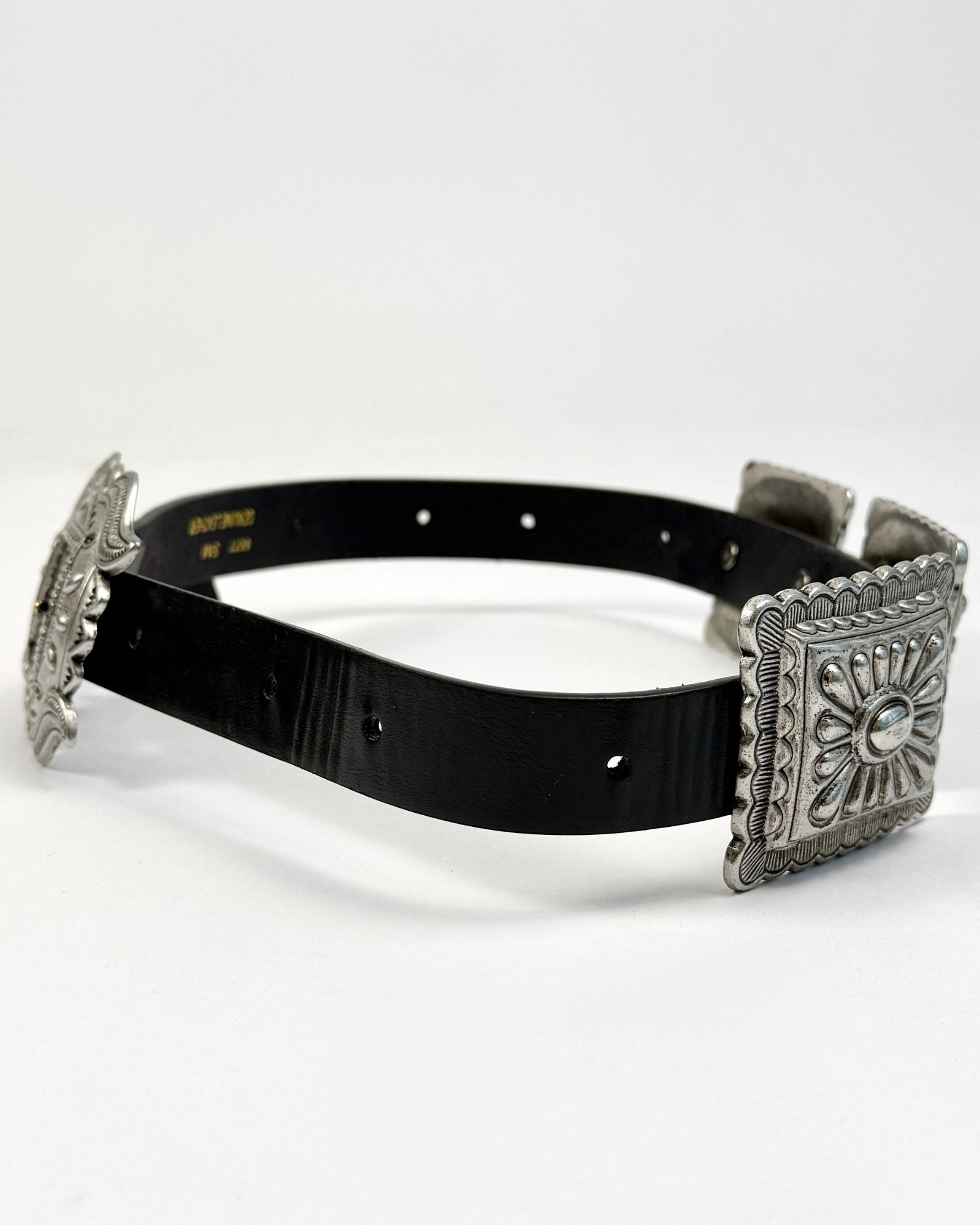 Black and Silver Concho Belt