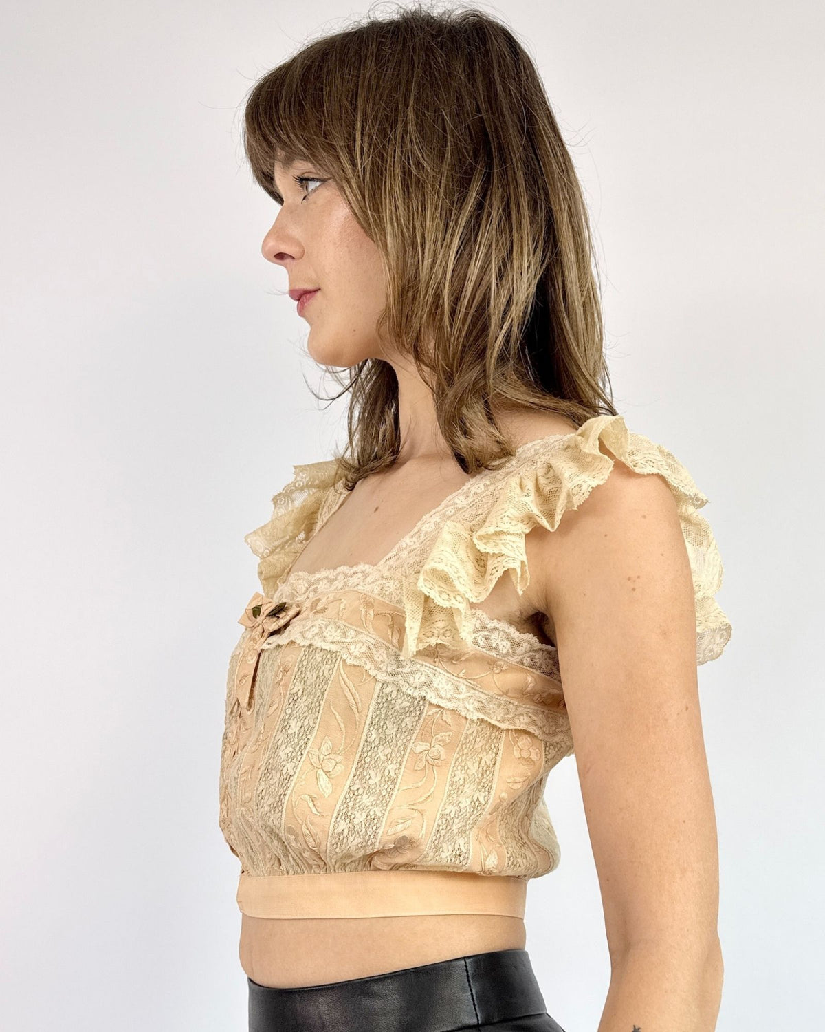 Morgana Fae Blush Blossoms Silk Blouse