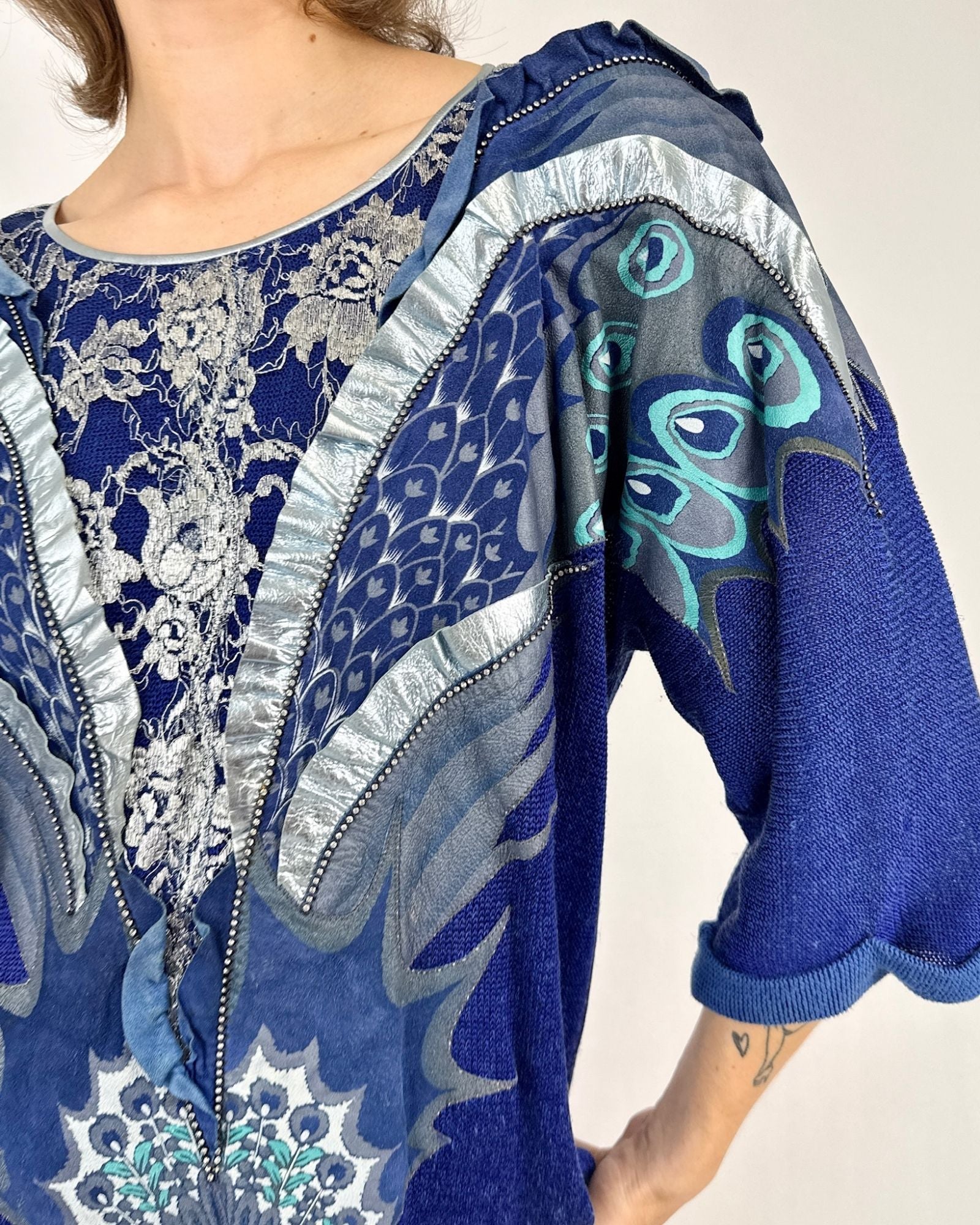 Roberto Cavalli Peacock Embellished Sweater
