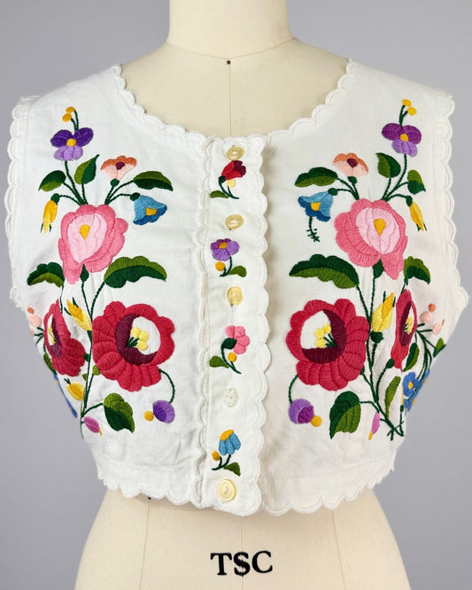 Embroidered Flower Power Top