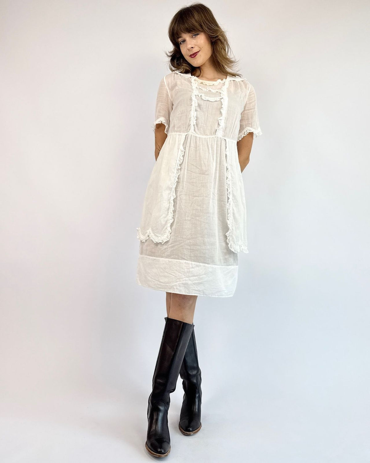Dove Skies Edwardian Babydoll Dress
