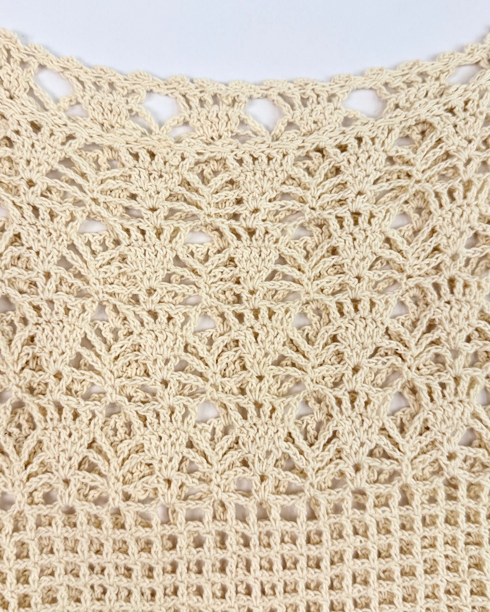 Cream Crochet Top