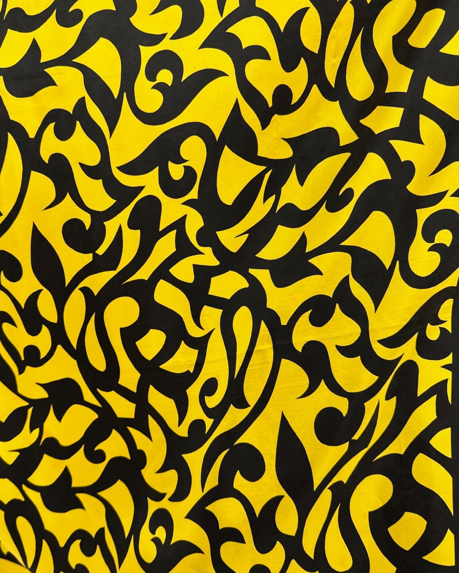 Christian Dior Gold and Black Silk Scarf