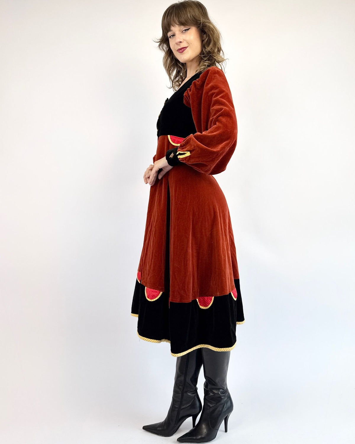 Miss Mouse 1960s Velveteen Rabbit Maxi Dress