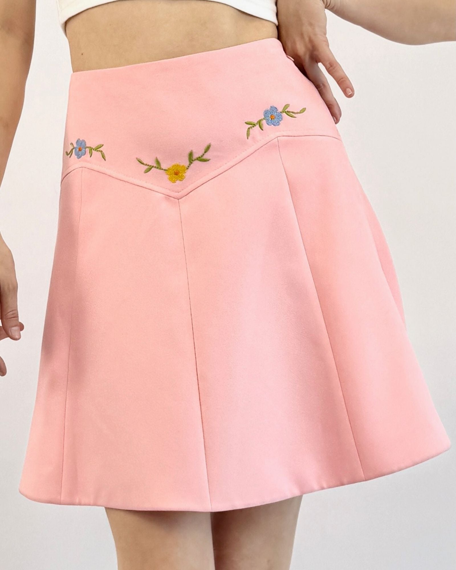 Miu Miu Pretty in Petals A-line Skirt
