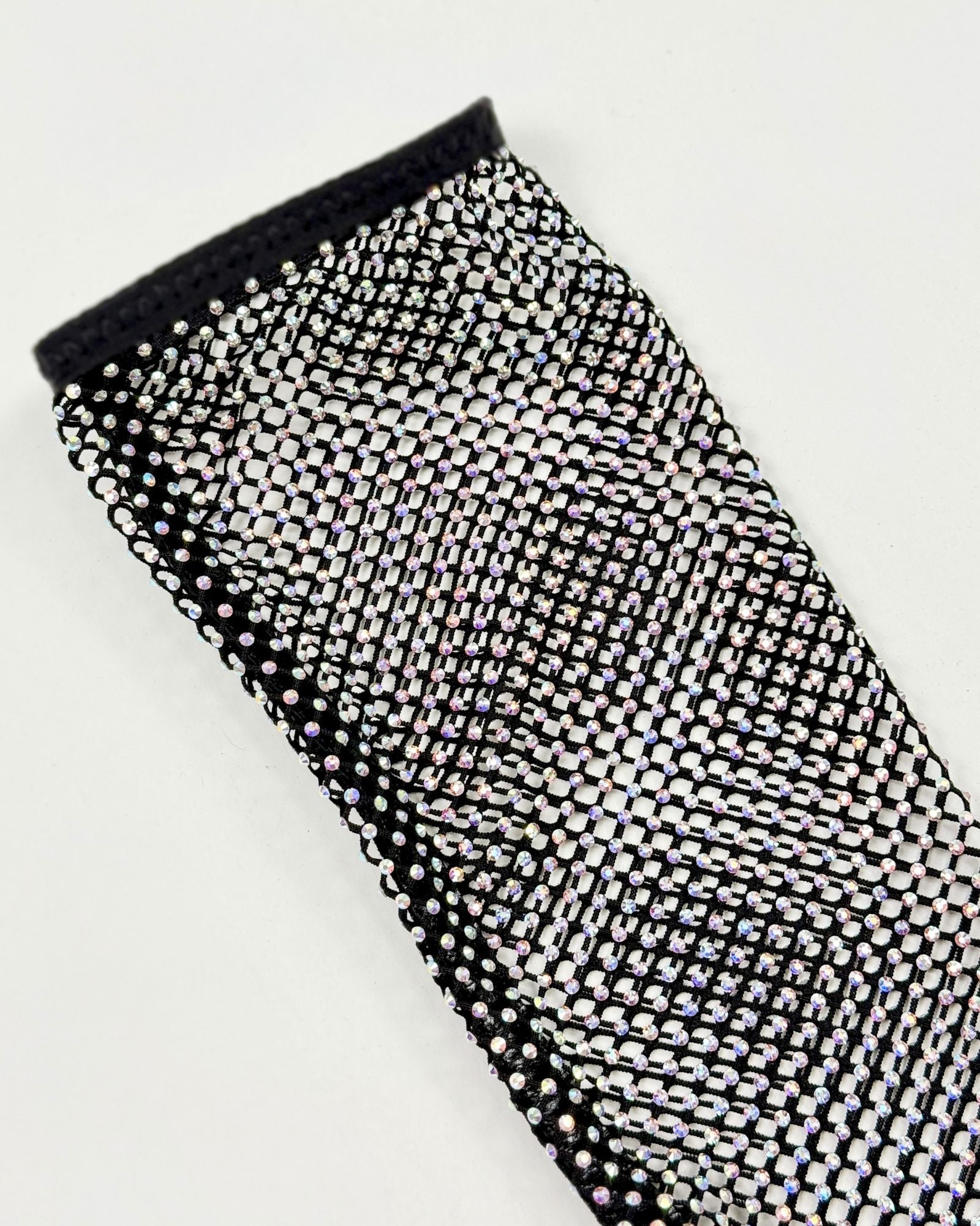 Saint Laurent Fishnet Crystal Boots