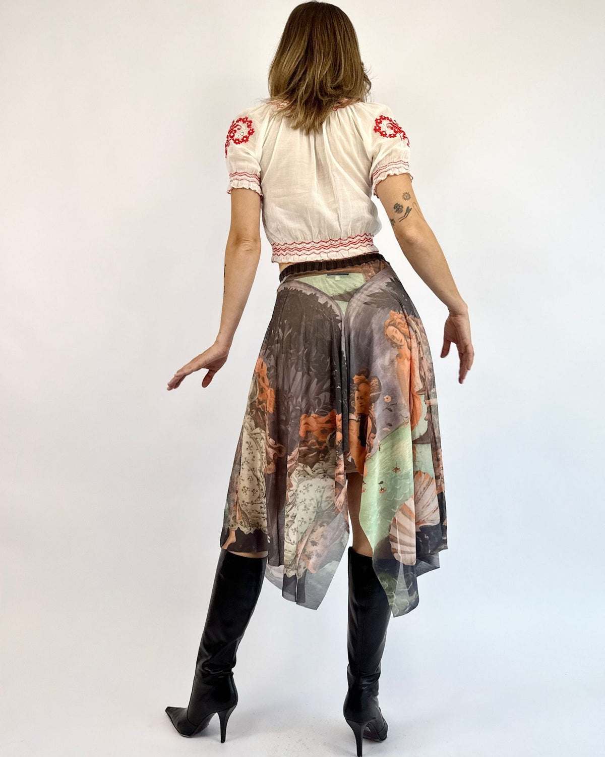 Jean Paul Gaultier Birth of Venus Mesh Skirt