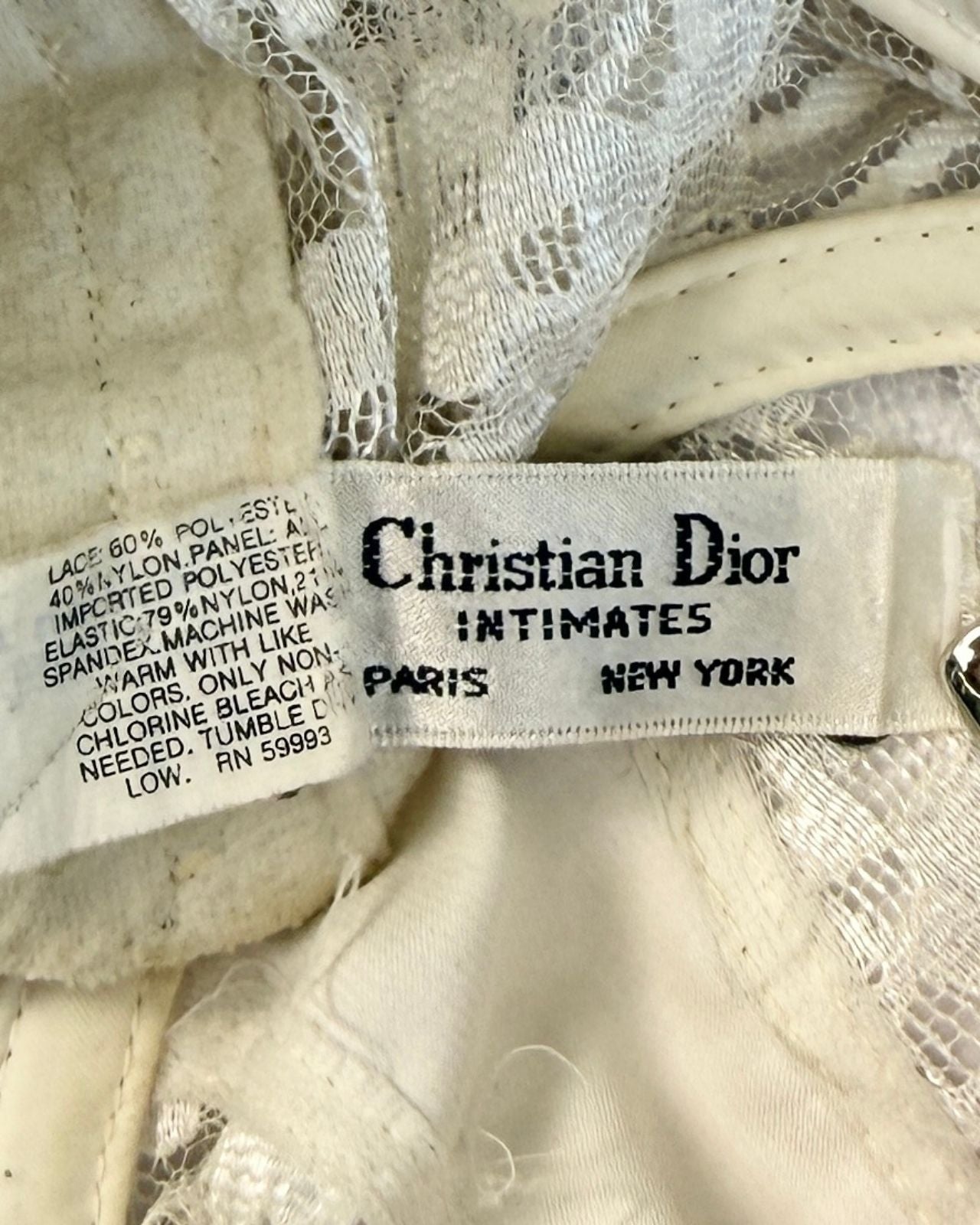 Christian Dior White Lace Bustier