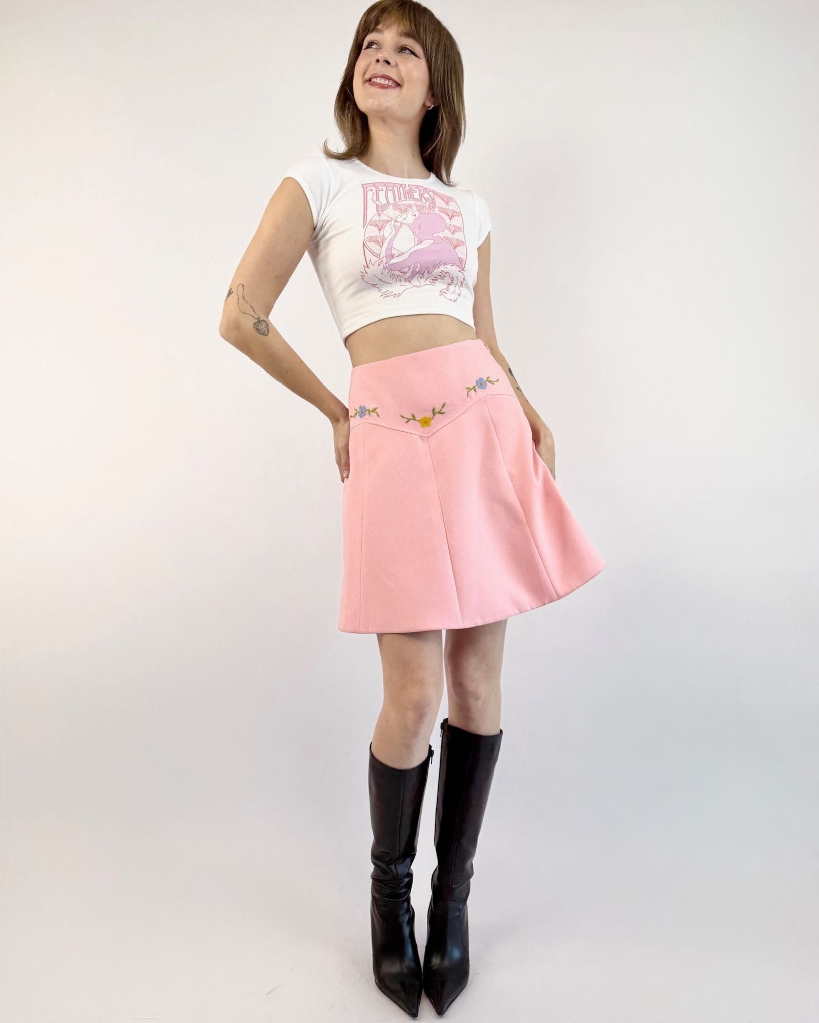 Miu Miu Pretty in Petals A-line Skirt
