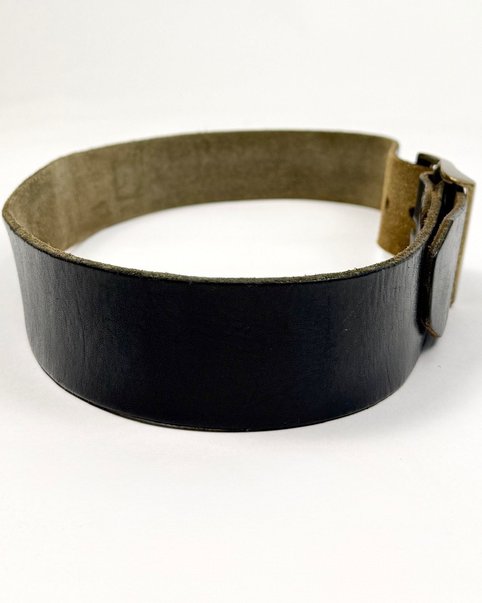 Thick Black Leather Belt