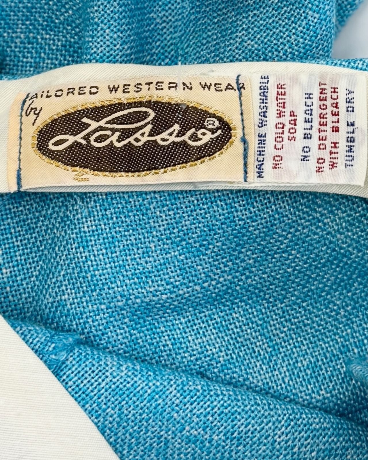 1950s Lasso Cool Pool Blue Western Pants