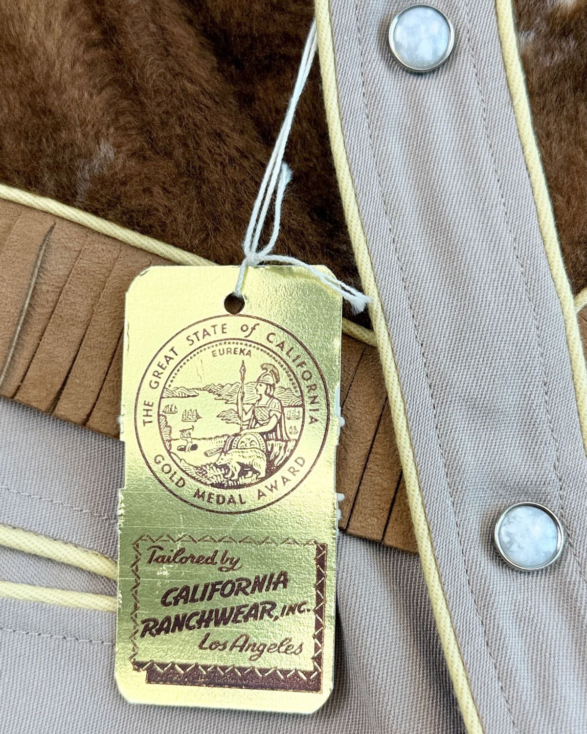 California Ranch Faux Cowhide Pearl Snap