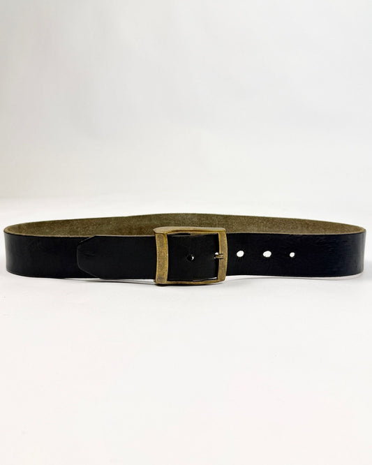 Thick Black Leather Belt