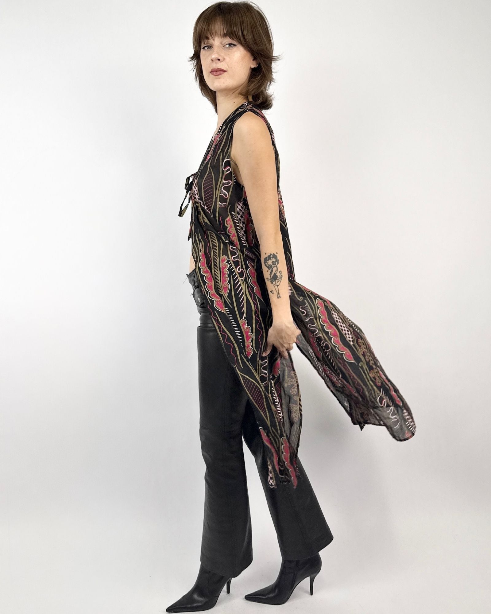 Zandra Rhodes Colorful Duster Vest