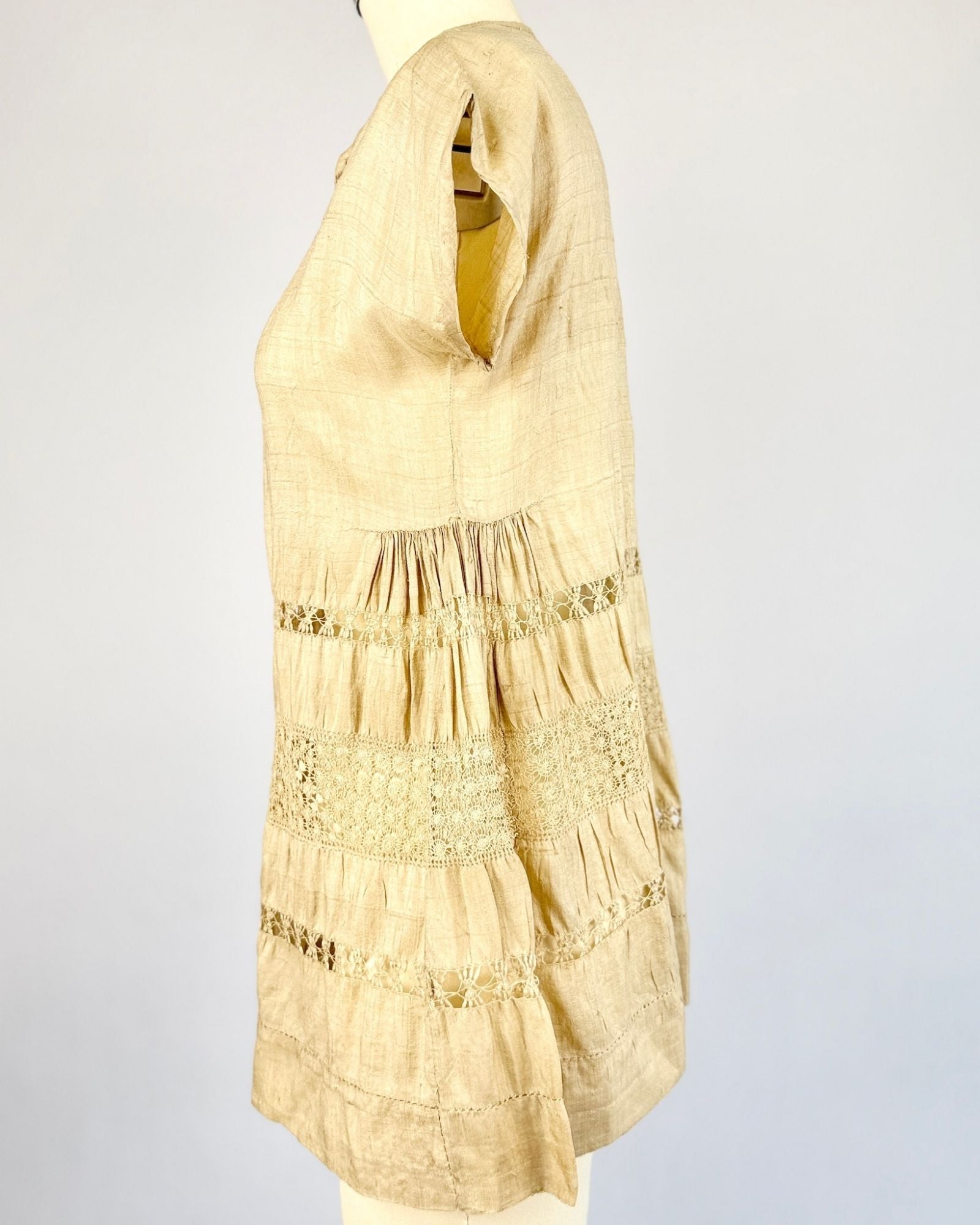 Raw Silk Lace Blouse