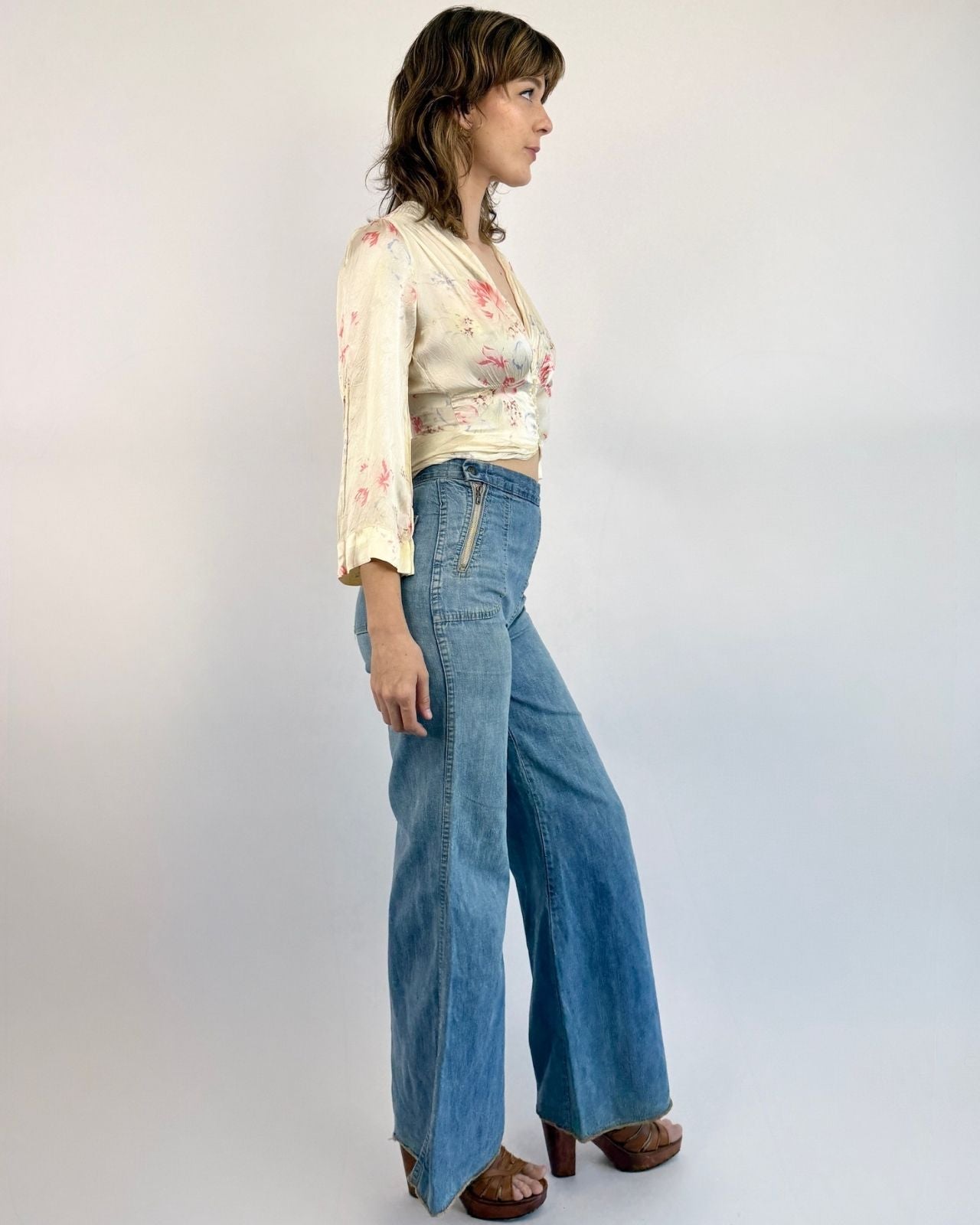 70s By My Side Zip Bell Bottoms