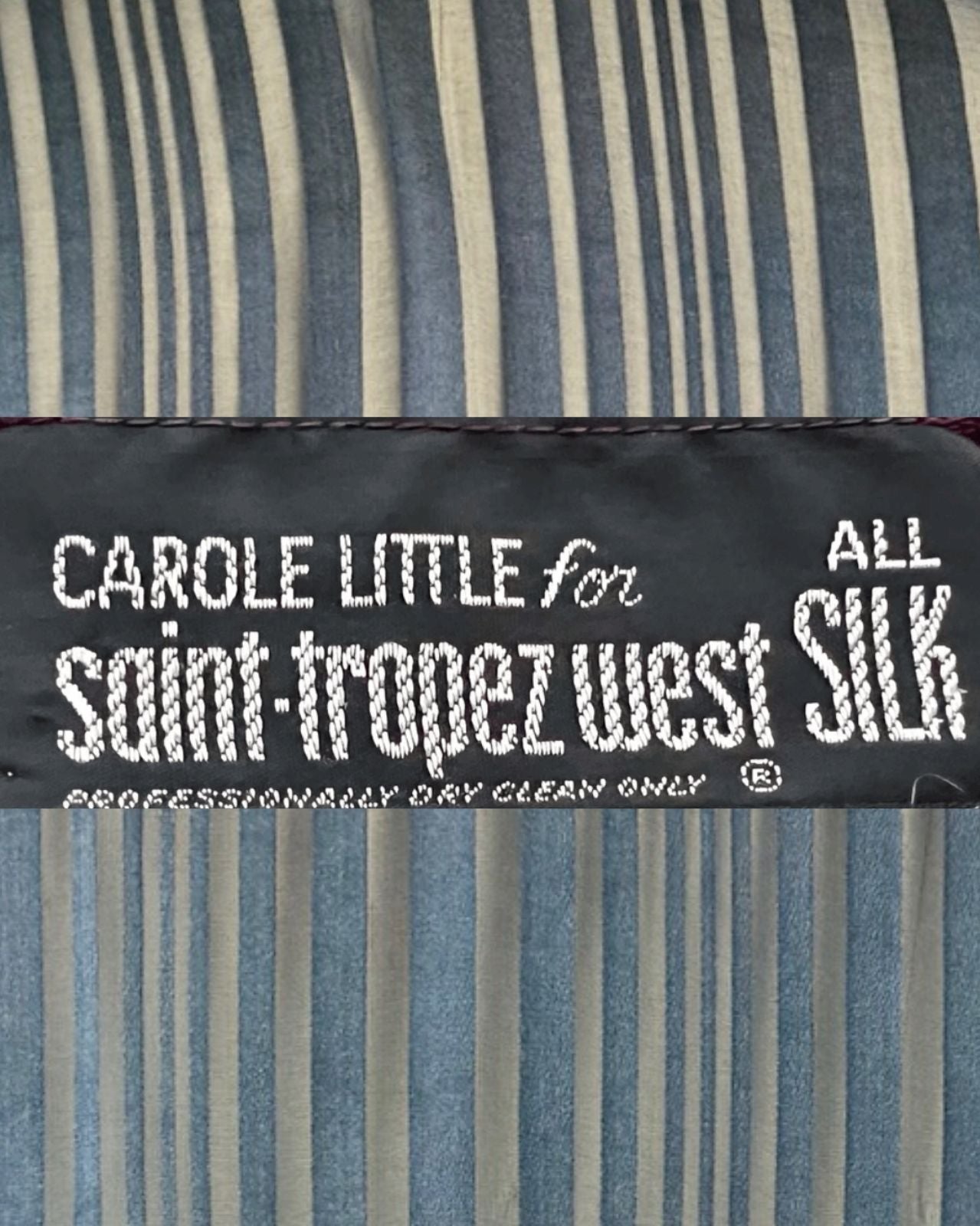 Carol Little Deep Blue Silk Blouse