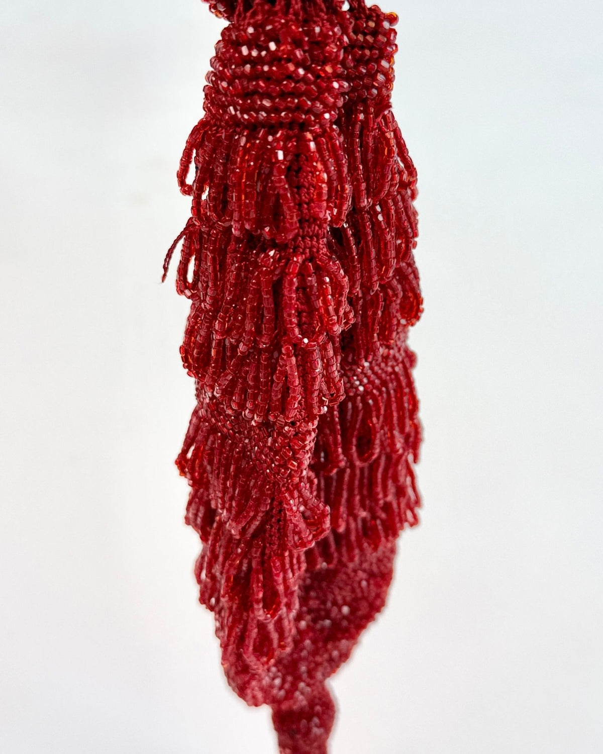 1920s Red Beaded Purse