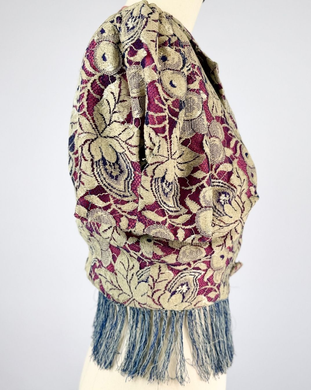 1930s Silk and Lace Fringe Top