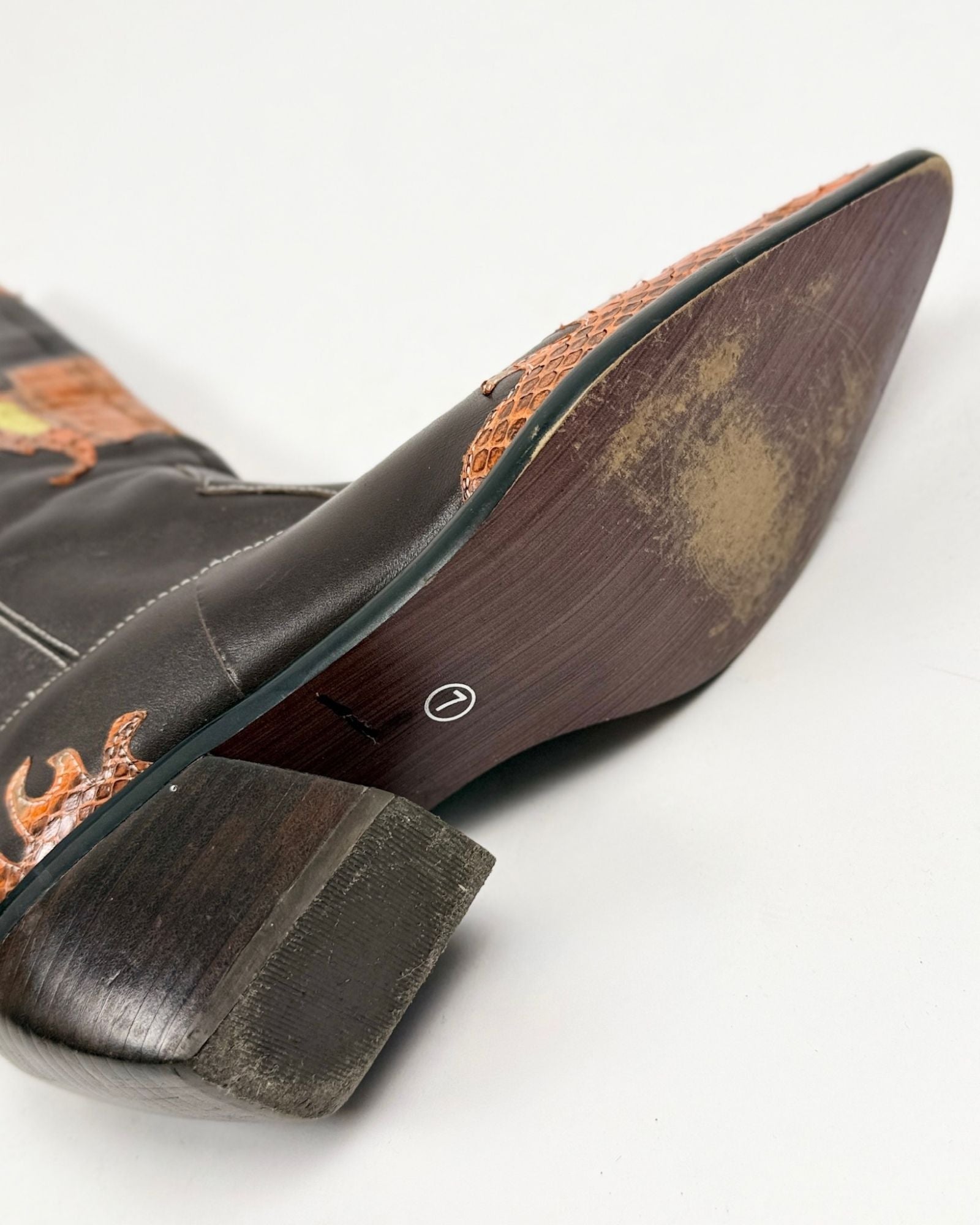 Y2k Vigotti Snakeskin Boots