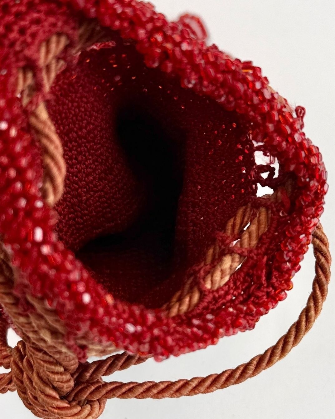 1920s Red Beaded Purse