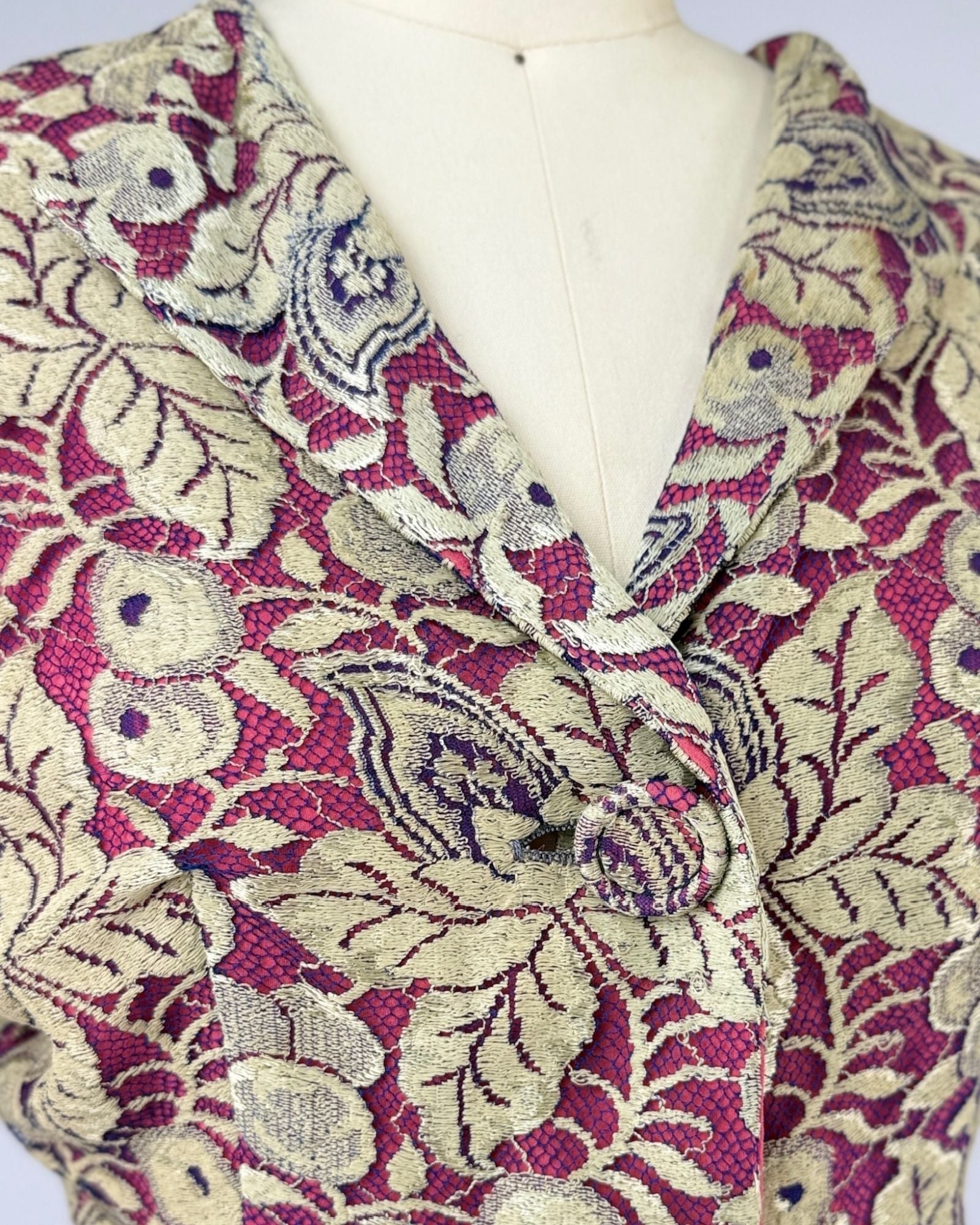 1930s Silk and Lace Fringe Top
