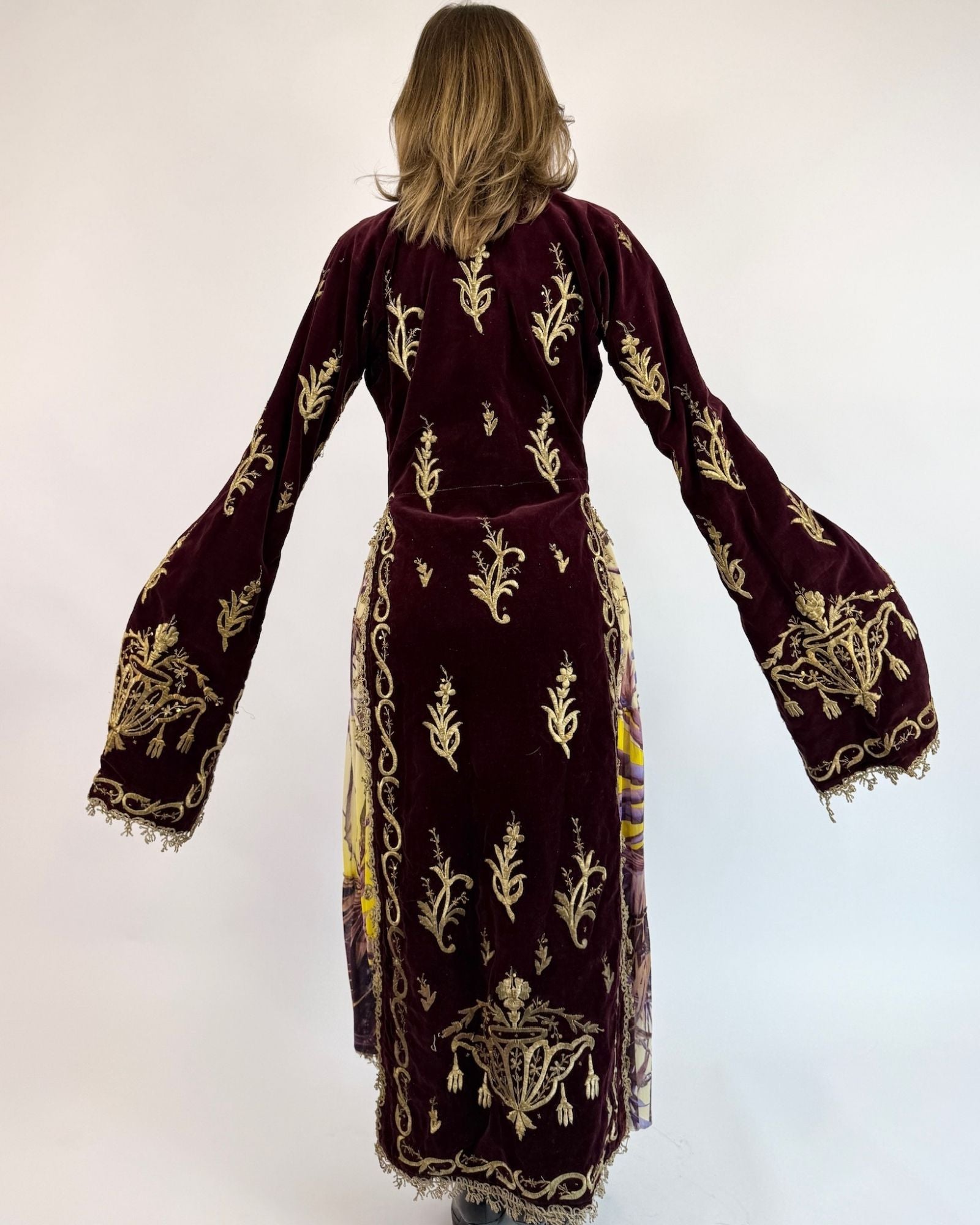 Divinity Flows Antique Greek Velvet Duster