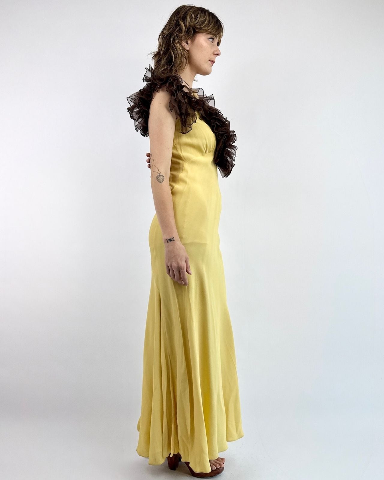 1930s Belle of the Ball Crepe Gown