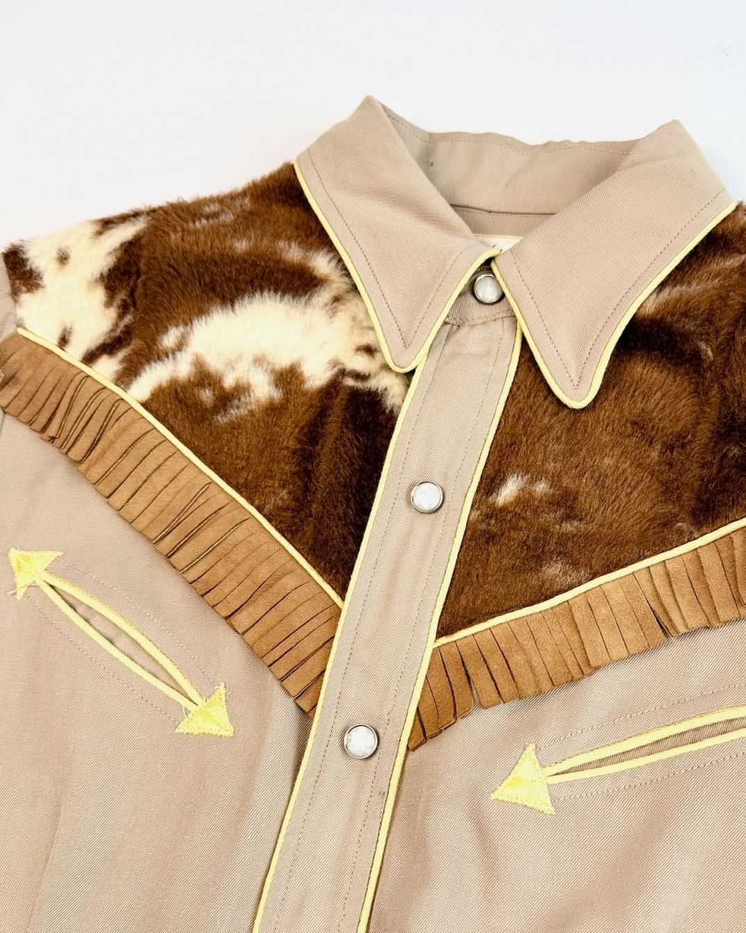California Ranch Faux Cowhide Pearl Snap