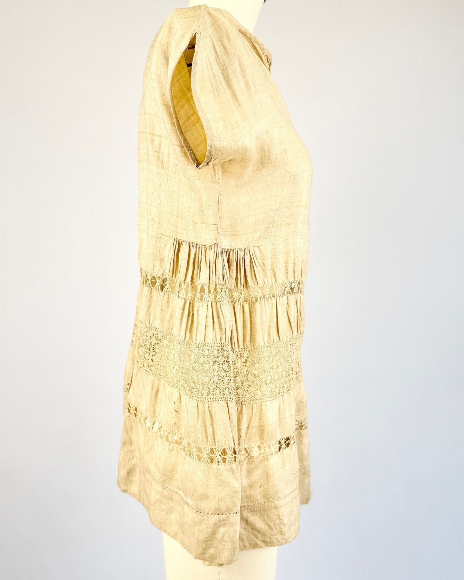 Raw Silk Lace Blouse