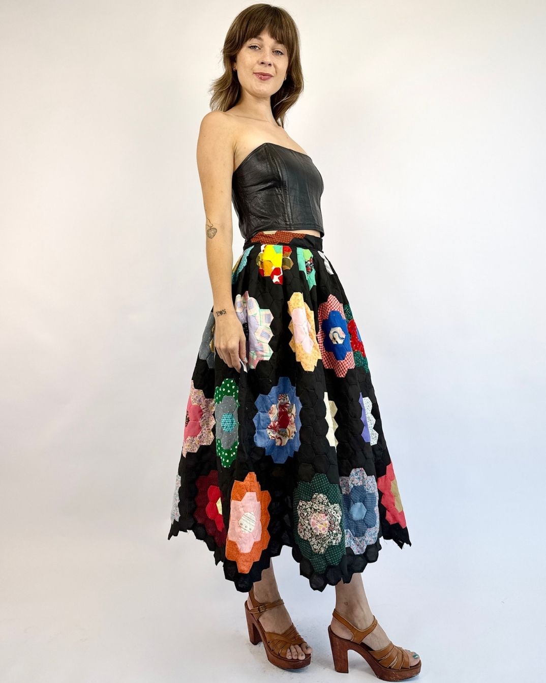 Homemade Mosaic Quilt Skirt