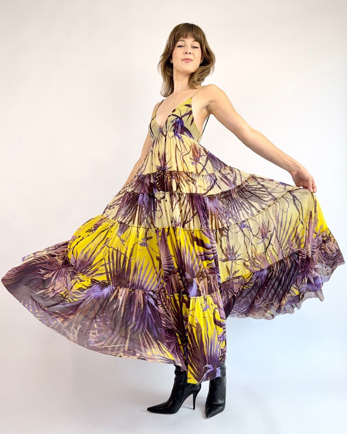 Jean Paul Gaultier Tropical Flora Maxi Dress