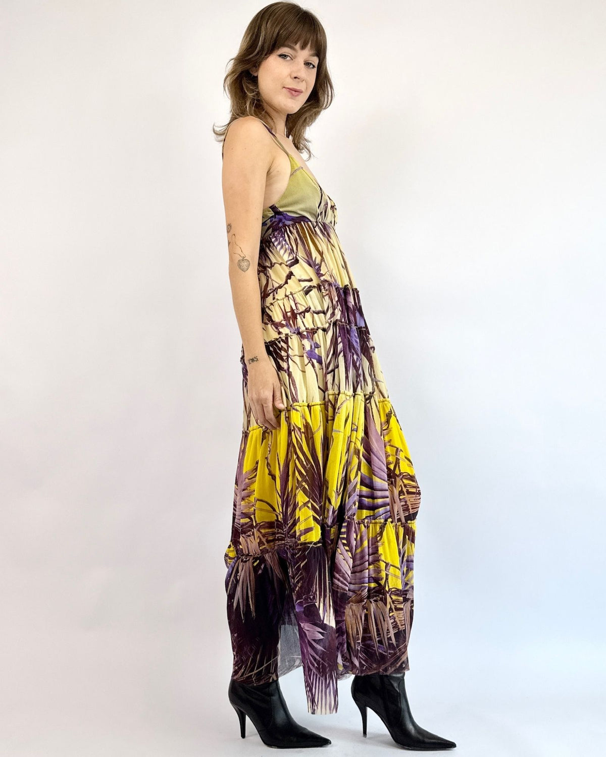 Jean Paul Gaultier Tropical Flora Maxi Dress