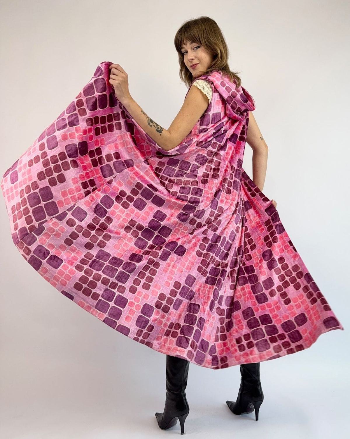 Op Art Mystical Journey Hooded Duster