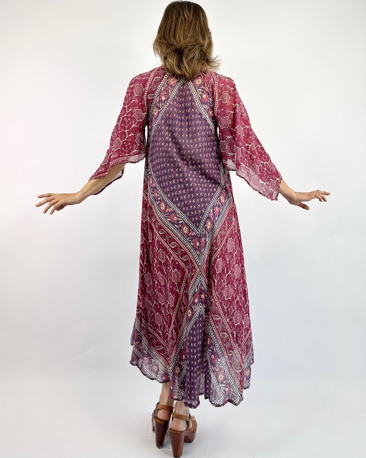 Adini 70s The Violet Crown Indian Cotton Dress