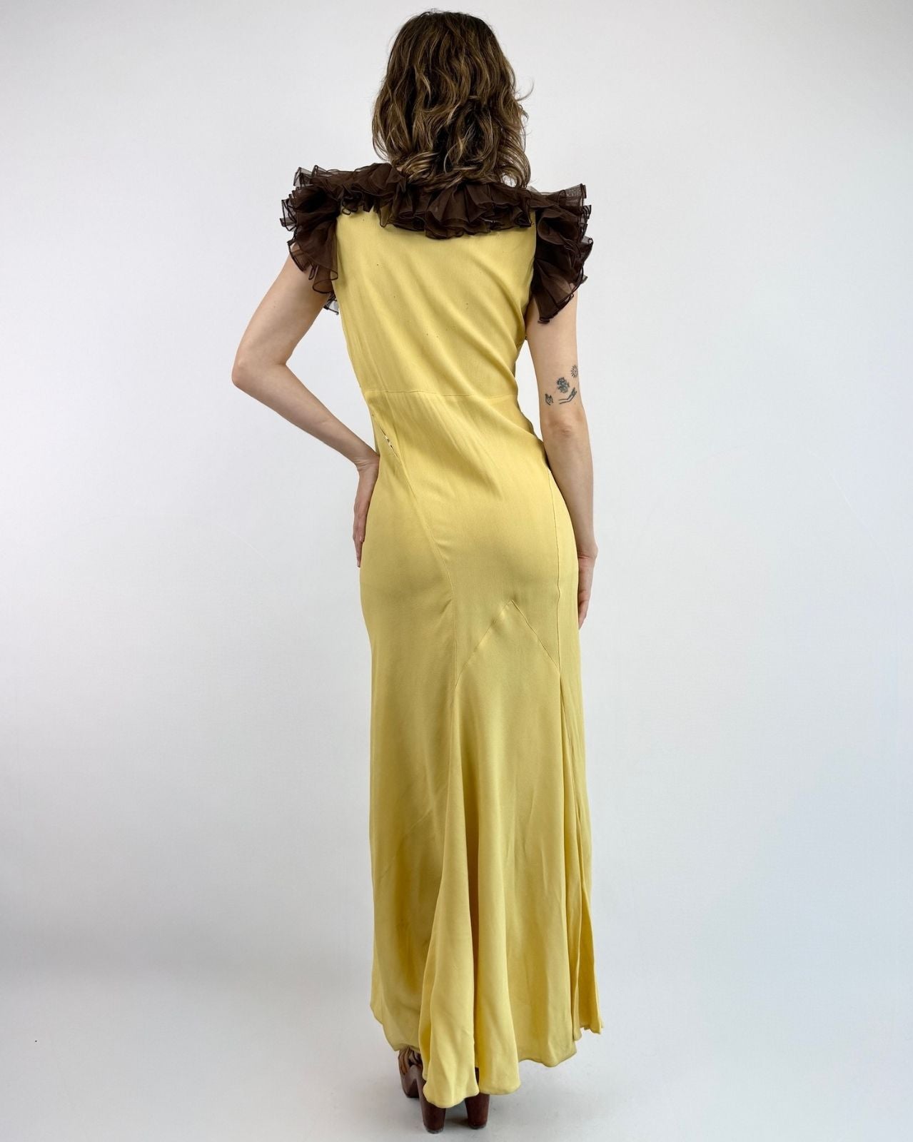 1930s Belle of the Ball Crepe Gown