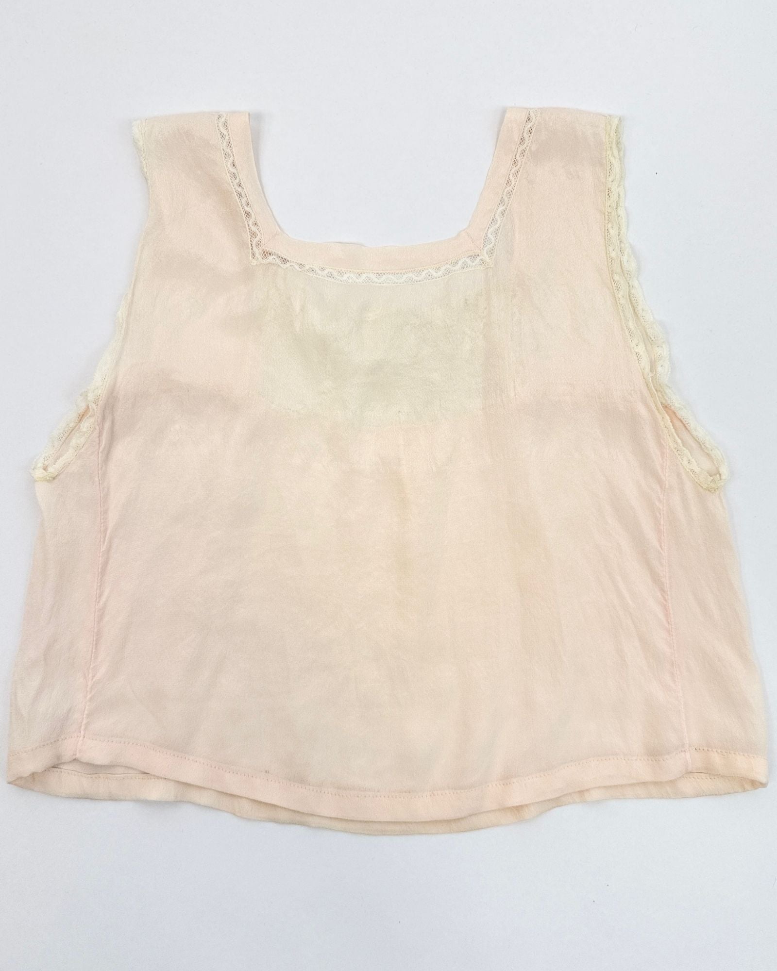 Pale Pink Silk Edwardian Corset Cover