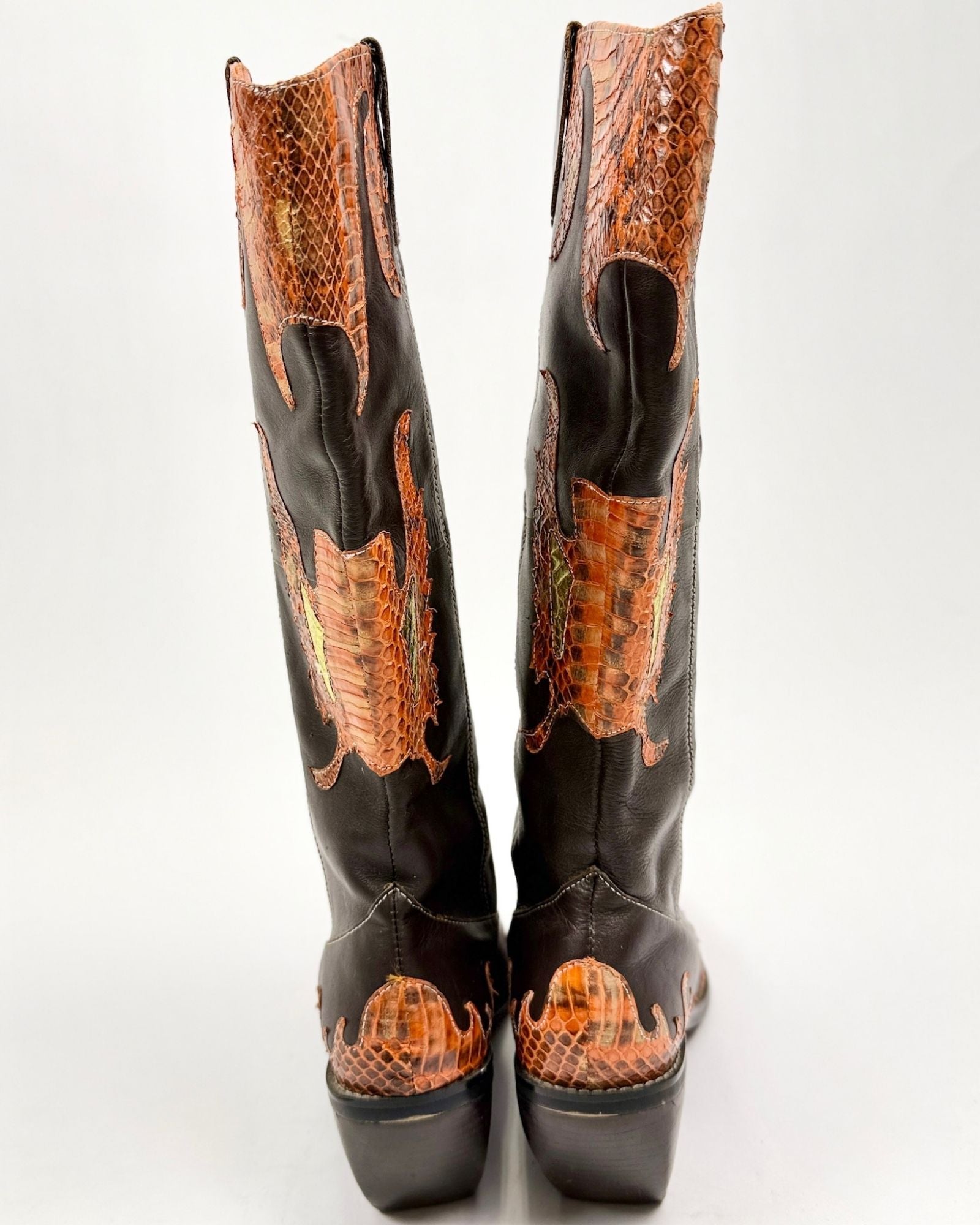 Y2k Vigotti Snakeskin Boots