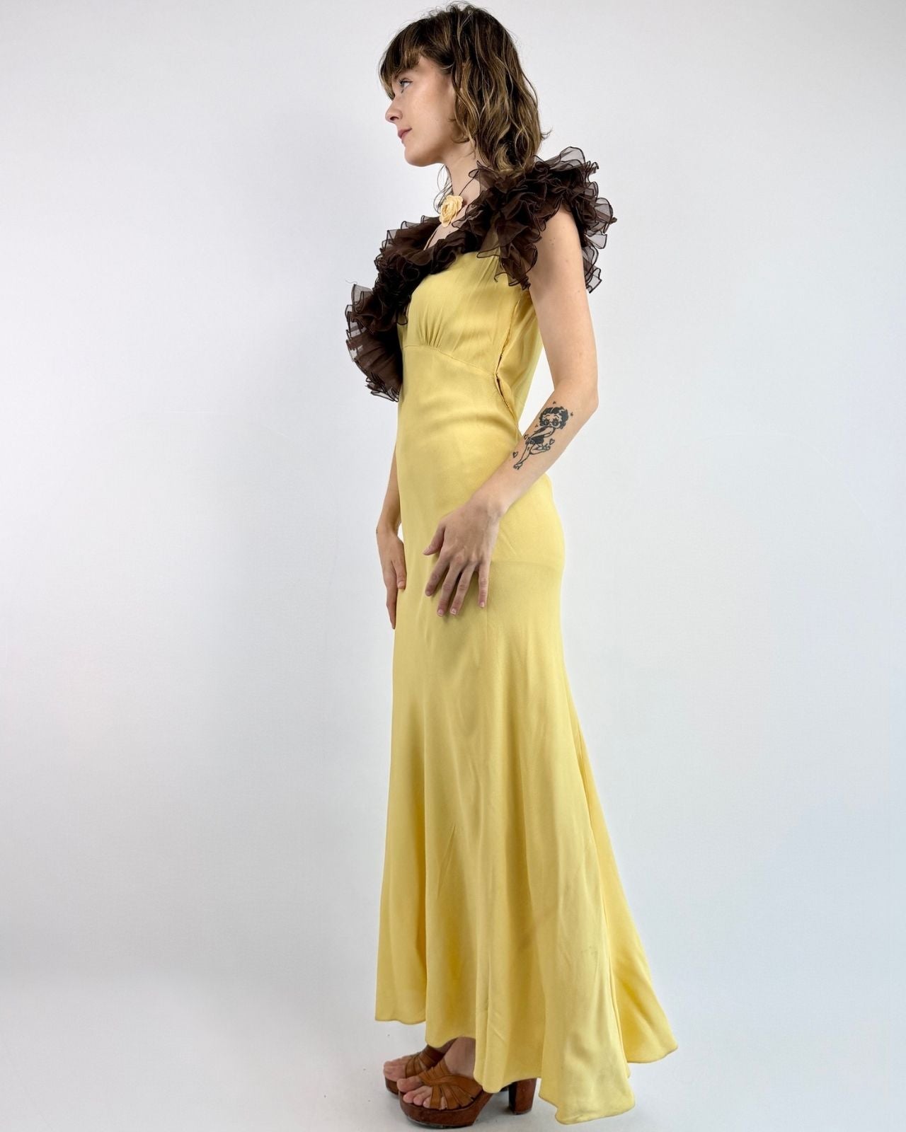 1930s Belle of the Ball Crepe Gown