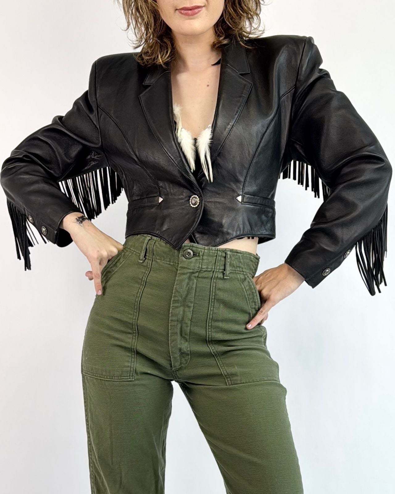 On The Fringe North Beach Leather Jacket