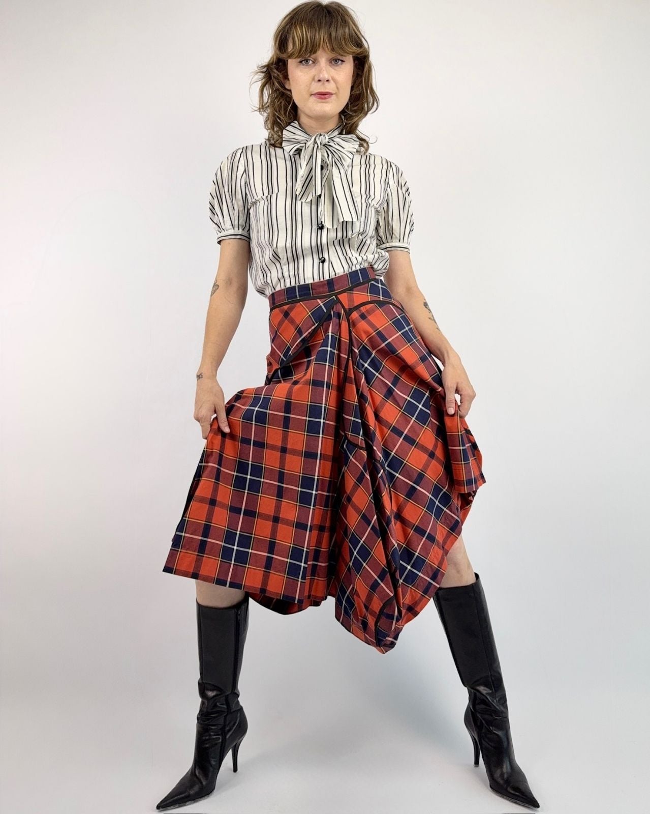 Vivienne Westwood Regal Rows Plaid Skirt