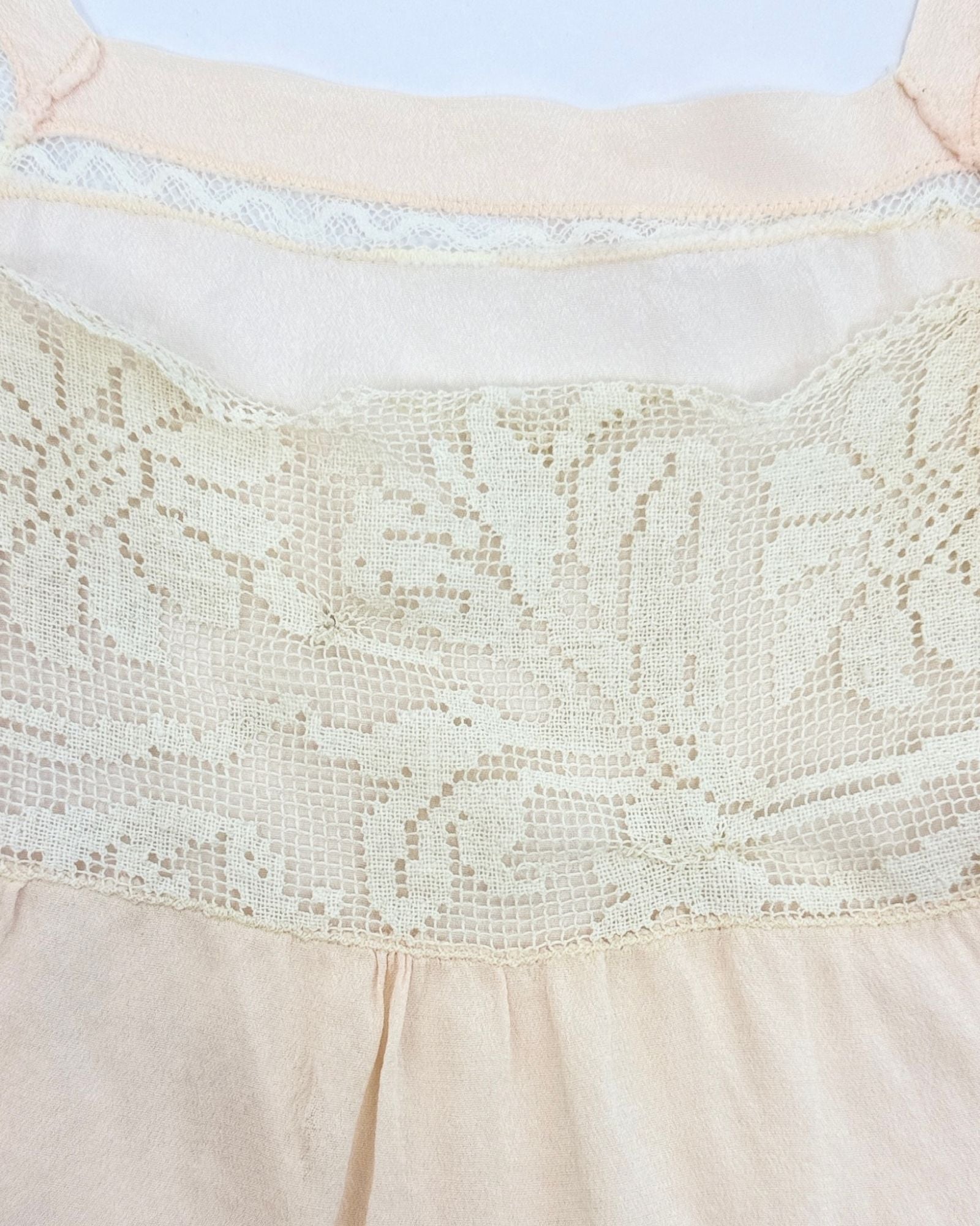 Pale Pink Silk Edwardian Corset Cover