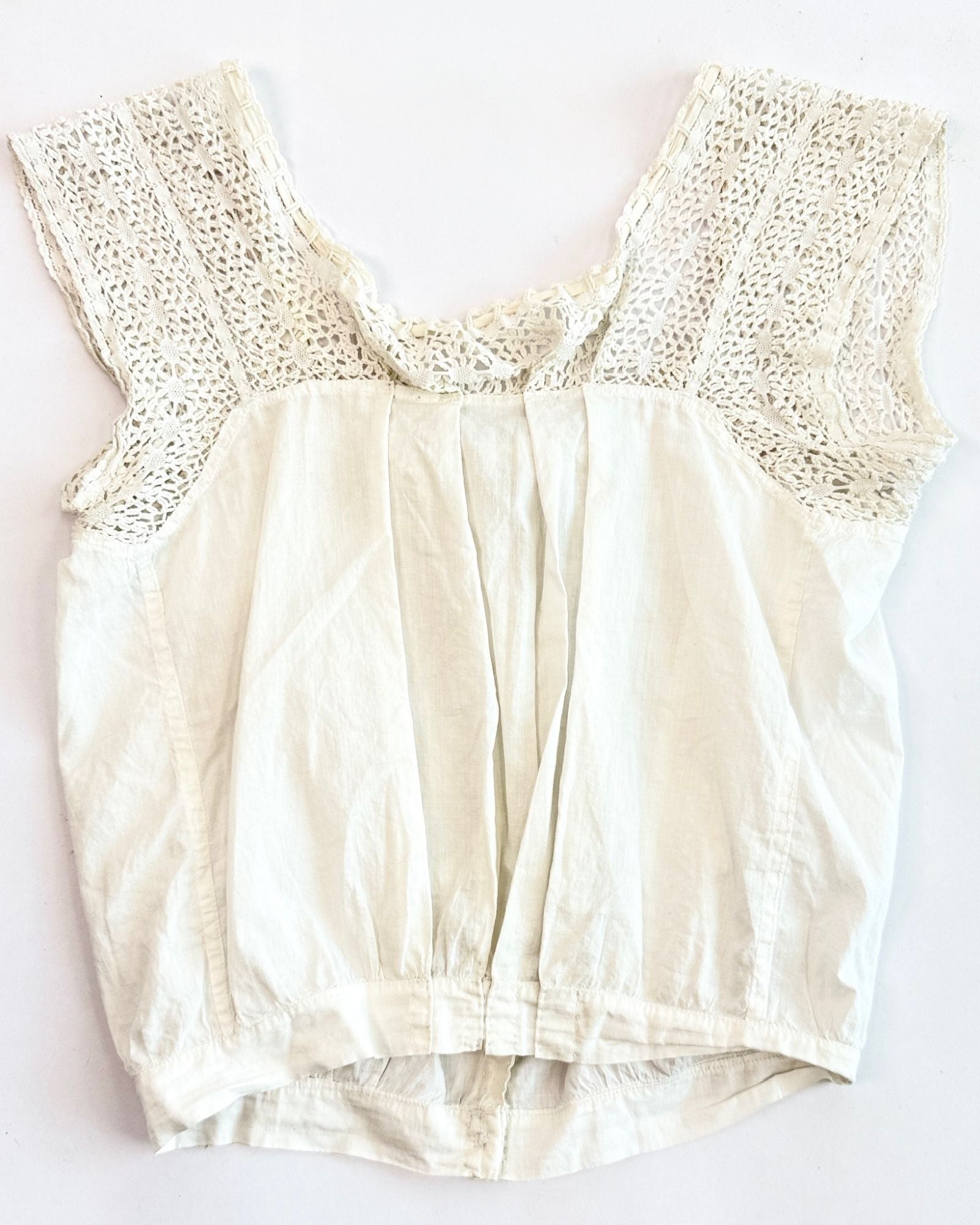 Edwardian White Bow Neckline Corset Cover