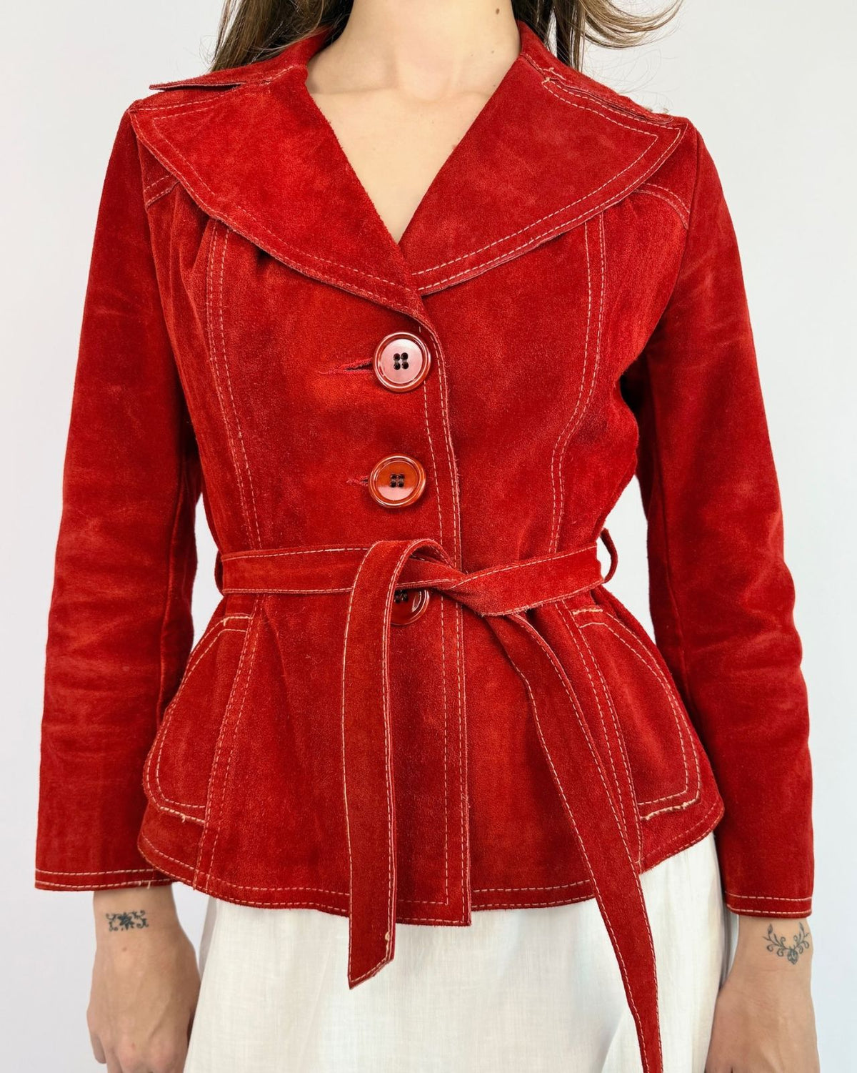 A Single Rose Suede Jacket