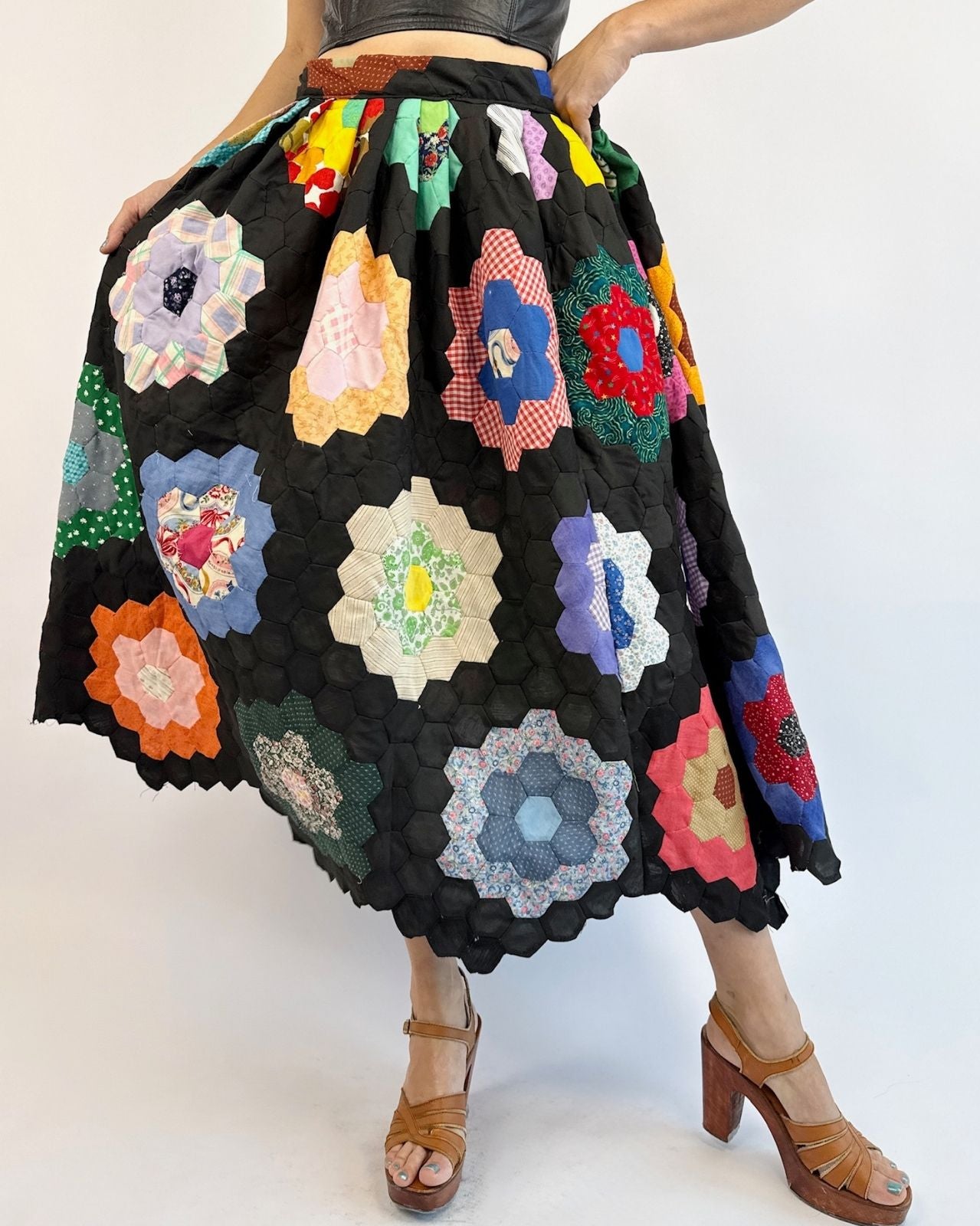 Homemade Mosaic Quilt Skirt