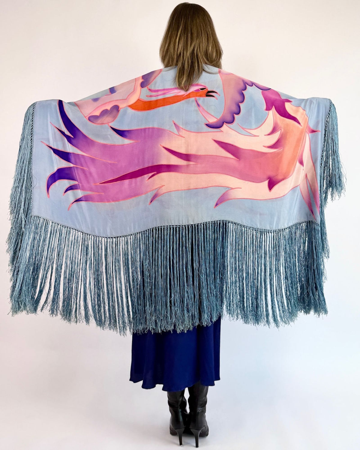 Airbrush Rising Phoenix Piano Shawl