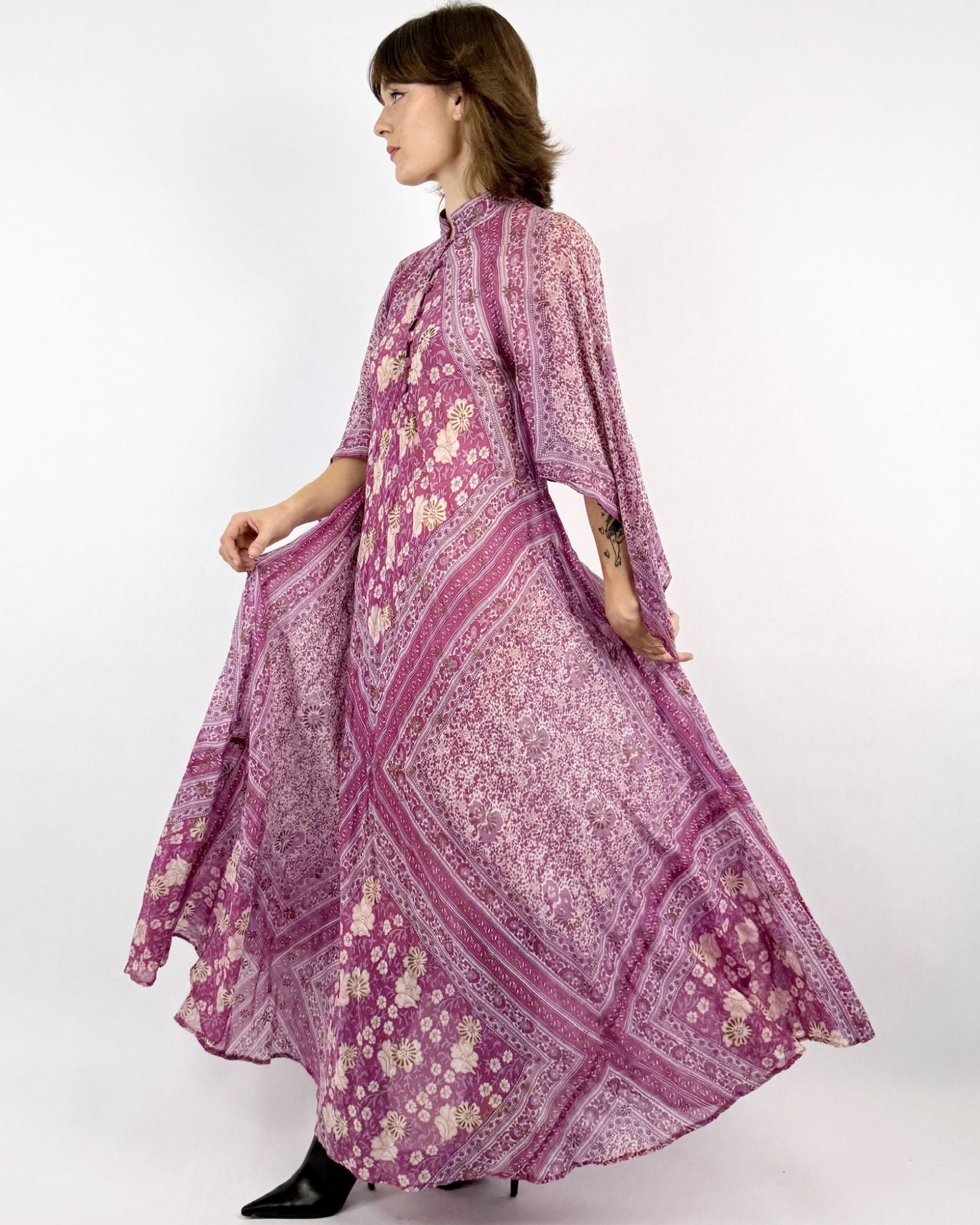 Adini The Violet Crown Floral Cotton Dress