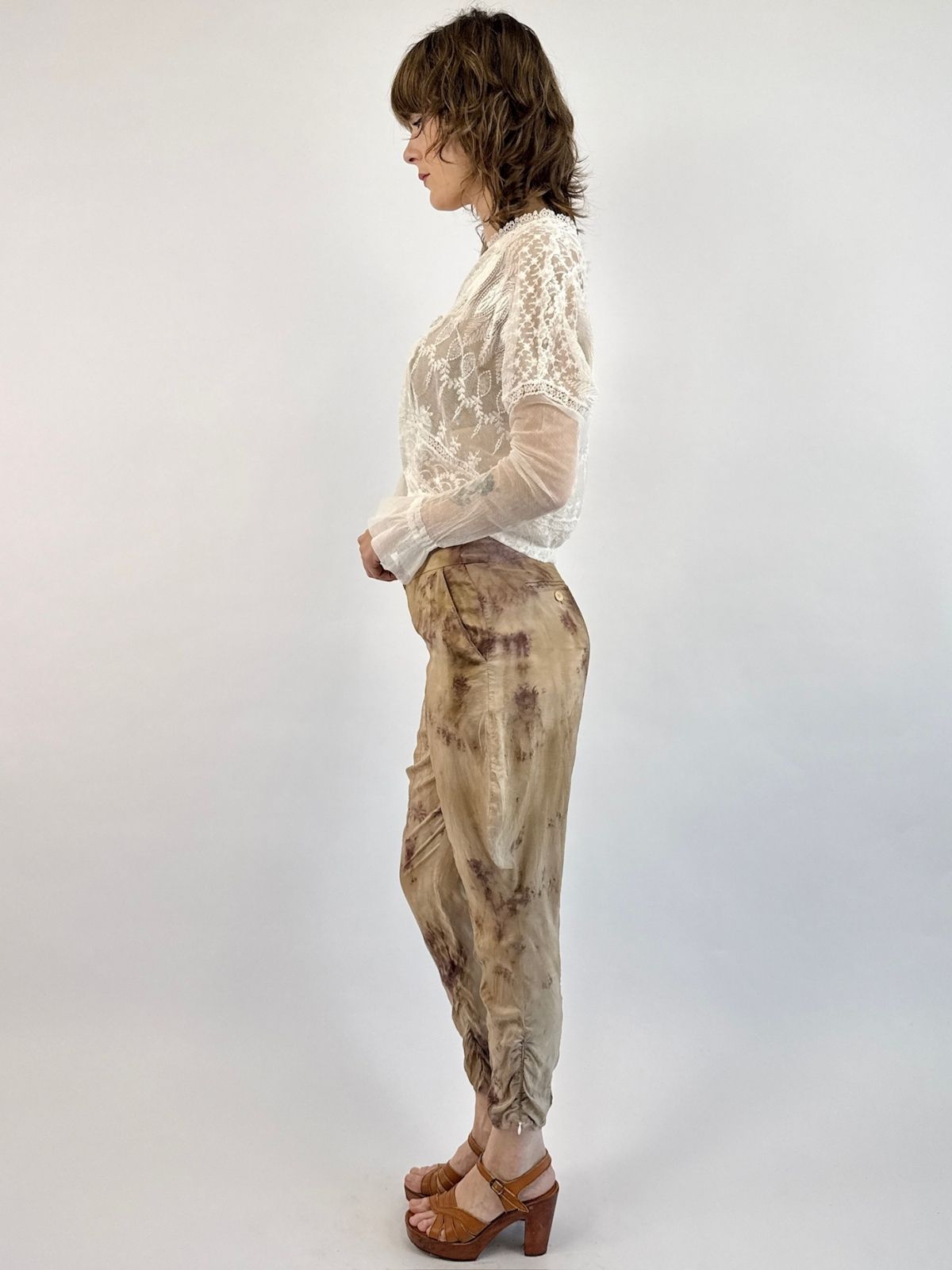 Emporio Armani Sandy Landscapes Silk Pants
